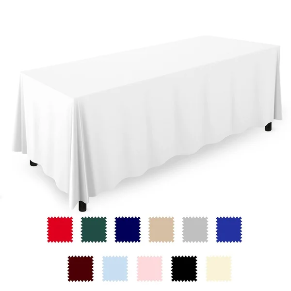 Mill & Thread - 5 Premium 90x22 x 132x22 Tablecloths for Wedding, Banquet, Restaurant - Rectangular Polyester Fabric Table