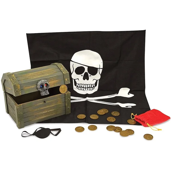 Melissa and Doug Wooden Pirate Chest
