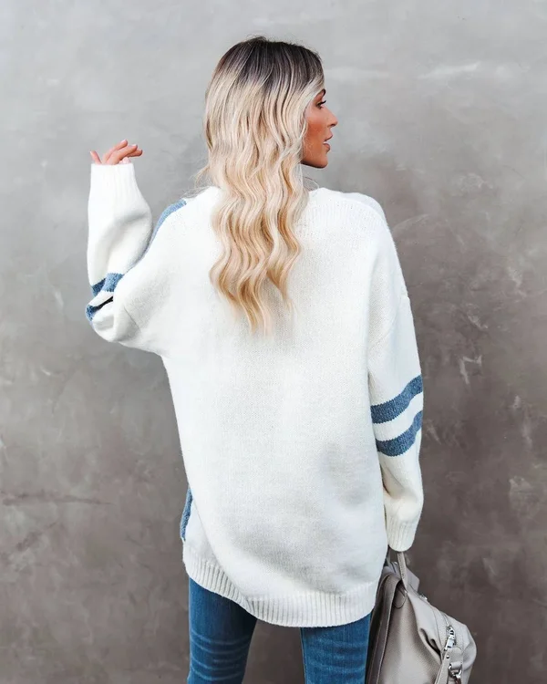 Count The City Blocks Colorblock Sweater Large