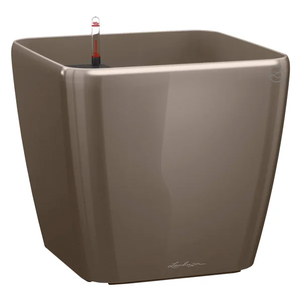Lechuza Quadro LS Premium Planter Small High Gloss Taupe