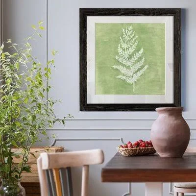 Forest Ferns II - Premium Framed Print - Ready to Hang - Picture Frame Print on Paper Bay Isle Home Size: 18x22 H x 18x22 W x 0.