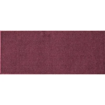Bungalow Flooring Squares 35 in. x 85 in. Pet Polyester Doormat Bordeaux, Red