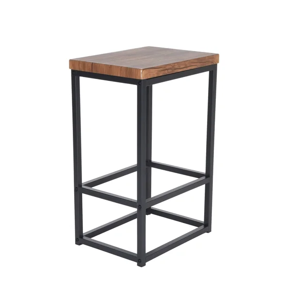 Zenvida 24x22 Counter Height Bar Stools Set of 2 Backless Industrial Modern Kitchen Island Chairs - Rustic Grey
