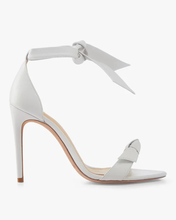 Alexandre Birman Clarita Knotted Leather Sandal - White