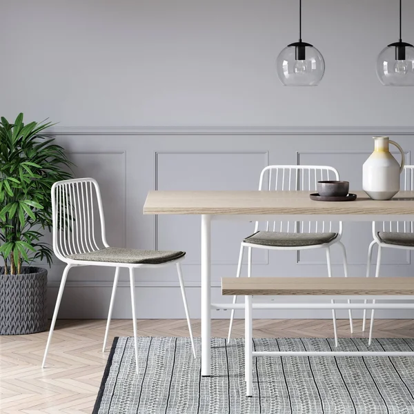 Set of 2 Sodra Rounded Seat Wire Dining Chair White - Project 62