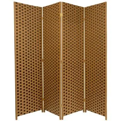 Willson Bamboo/Rattan Folding Room Divider World Menagerie Number of Panels: 4 Panels