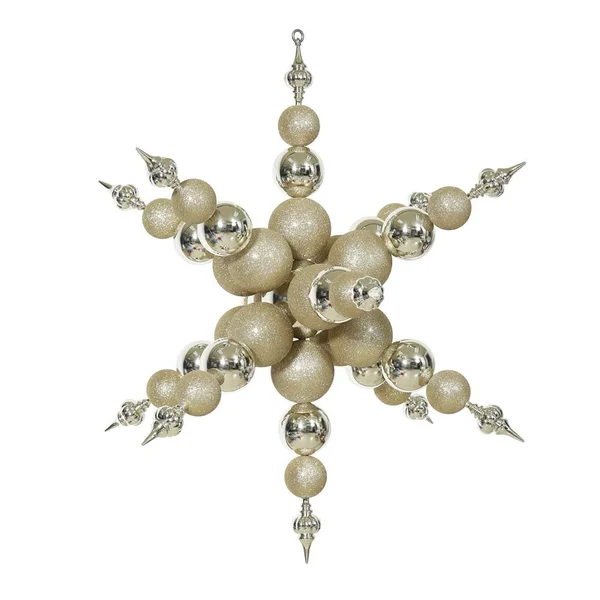 Vickerman 39 inch Champagne Radical Snowflake Ornament Shiny/Glitter