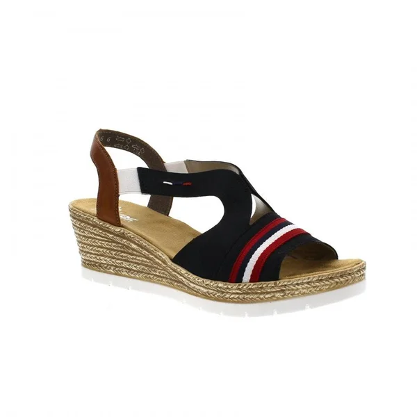 Rieker 619S6-14 Navy Womens Sandals 42 EU