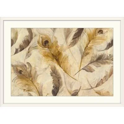 &Feather Toss& Albena Hristova Painting Print Great Big Canvas Format: White Frame - Size: 24x22 H x 32x22 W x 1x22 D