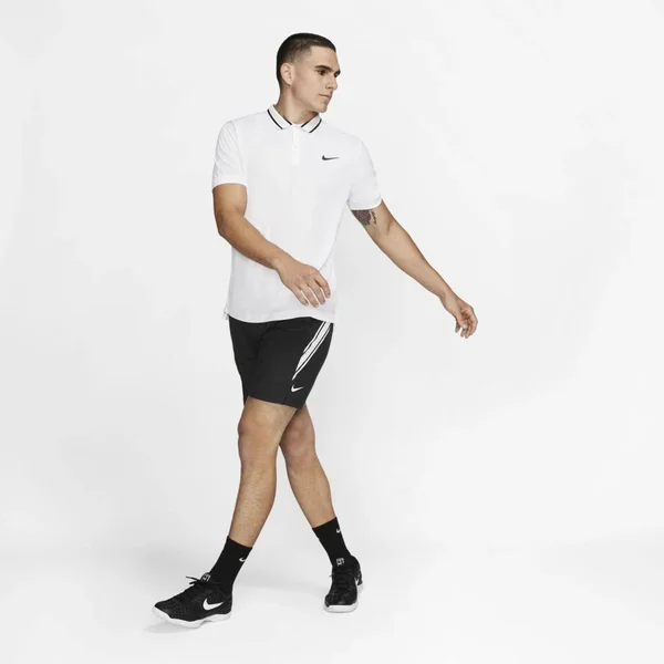 Nike NikeCourt Dry Polo Pique White/Black/Black - Men's, Size: XL