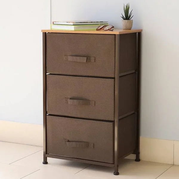 3 Drawer Storage Organizer, Brown