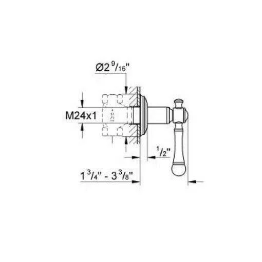 Grohe Volume Control Trim - Starlight Chrome 19329000