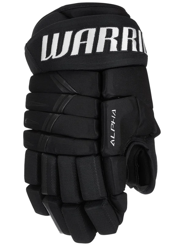 Warrior Alpha DX3 Junior Hockey Gloves, Nylon in Black Size 11in