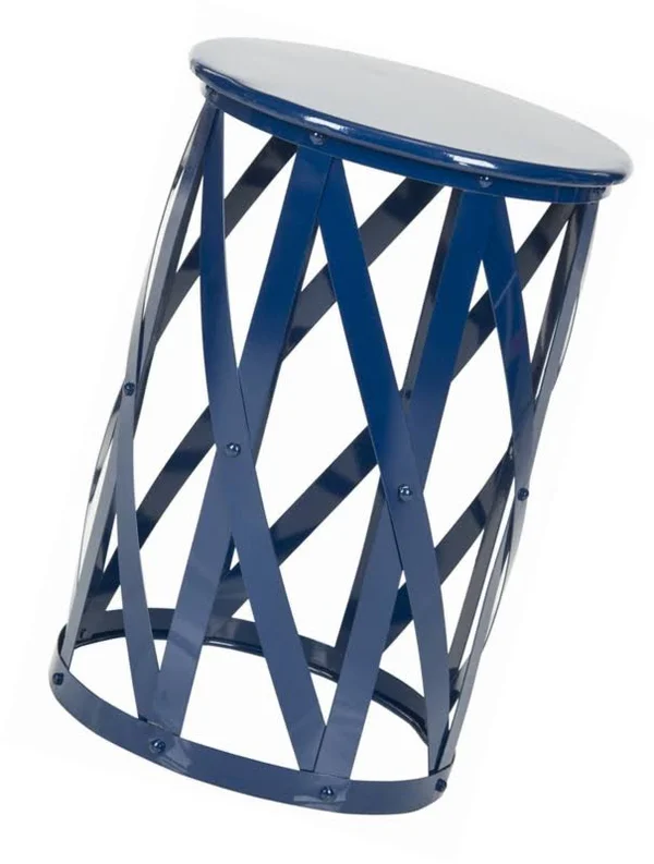 Safavieh Bertram Iron Stool, Navy