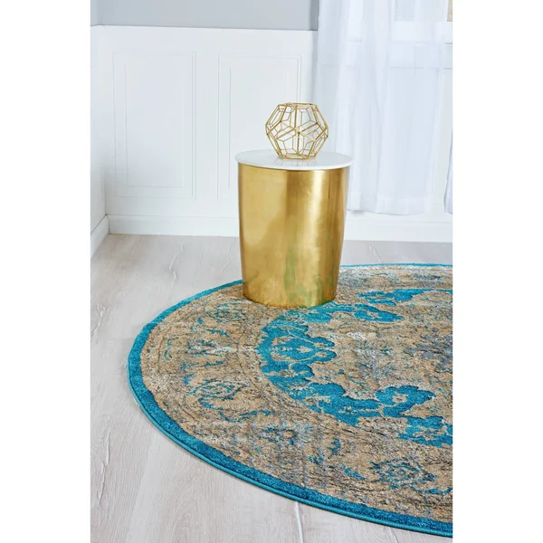 Unique Loom Amal Aurora Area Rug - 8& x 10& Teal