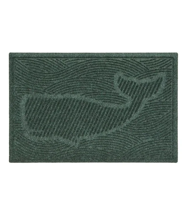 Everyspace Recycled Waterhog Doormat, Swimming Whale Green, L.L.Bean