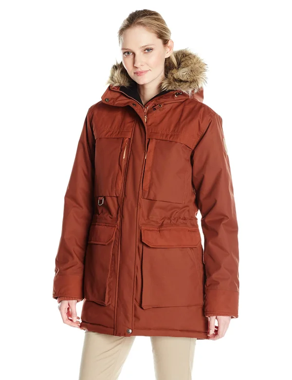 Nwts Fjallraven Women's Polar Guide Parka. Large. Deep Red (rust)