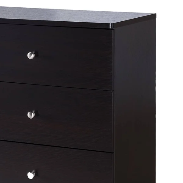 Saltoro Sherpi 47.25 Inches 6 Drawer Dresser with Straight Legs, Dark Brown