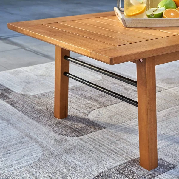 Vifah Gloucester Contemporary Patio Wood Sofa Table