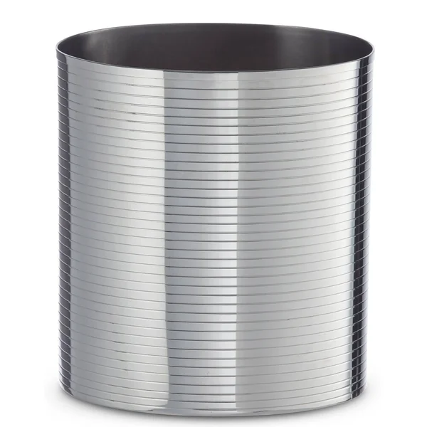 Roselli Trading Company Intercontinental Wastebasket - Silver