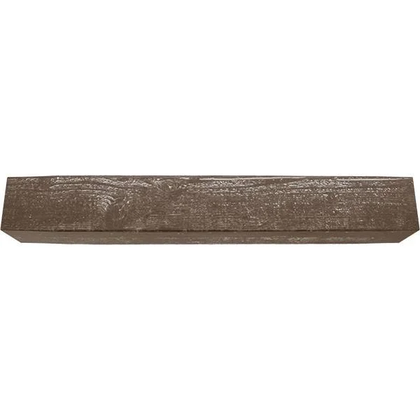 Ekena Millwork MANURS08X12X48VM 8x22H x 12x22D x 48x22W Rough Sawn Faux Wood Fireplace Mantel, Vintage Mahogany