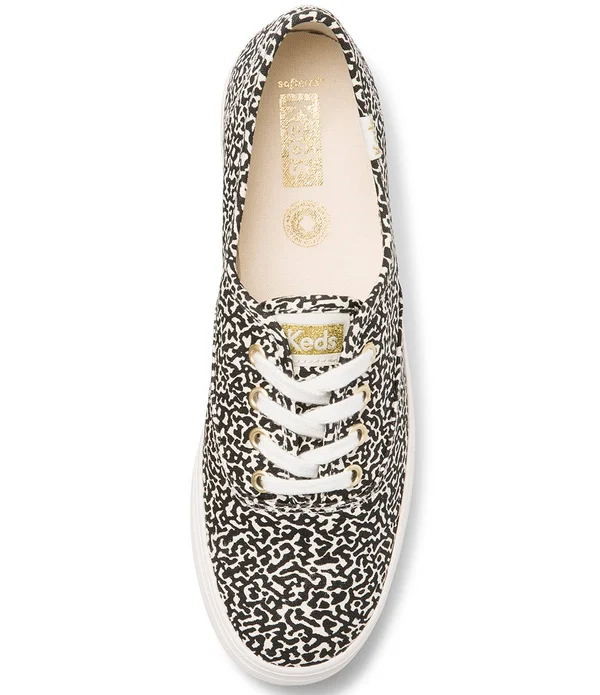 Keds Triple CVO Organic Cotton Notebook Print Platform Sneakers - 6.5M