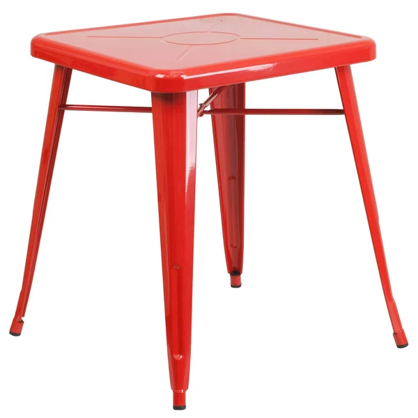 Flash Furniture 23.75&& Square Orange Metal Indoor-Outdoor Table