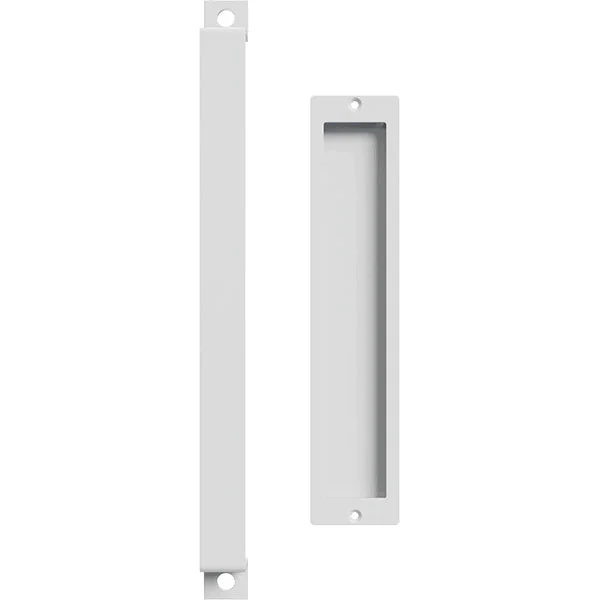 16x22 Pull Handle & 12x22 Flush Pull for 1 3/4x22 Doors - Rocket White