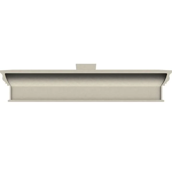 Ekena Millwork CRH12X148KF 148x22 Bottom Width x 156 1/2x22 Top Width x 12x22H x 1 1/4x22P Craftsman Crosshead w/ Flat Keystone