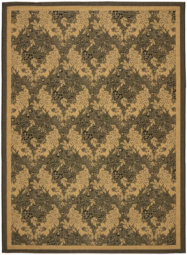Safavieh Courtyard Area Rug CY6582 Black - Natural, 6& 7x22 x 6& 7x22 Round