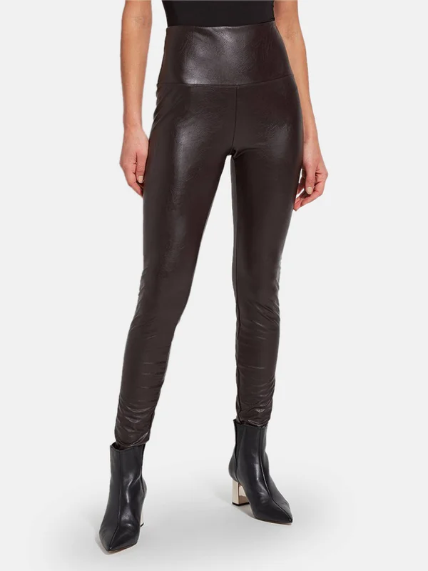 Lysse Textured Leather Legging Double Espresso Size Xs Womens
