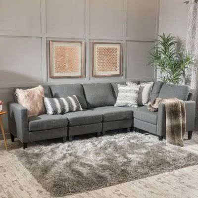Mercury Row Upholstery Buffum Sectional - Dark Gray
