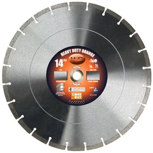 Diamond Products Core Cut 11418 10-Inch x .110 x 1-Inch Heavy Duty Orange High Speed Diamond Blade