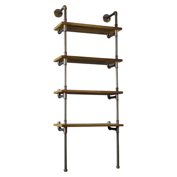 Sacramento Industrial Chic 33 Wide 4-Tier Etagere Bookcase