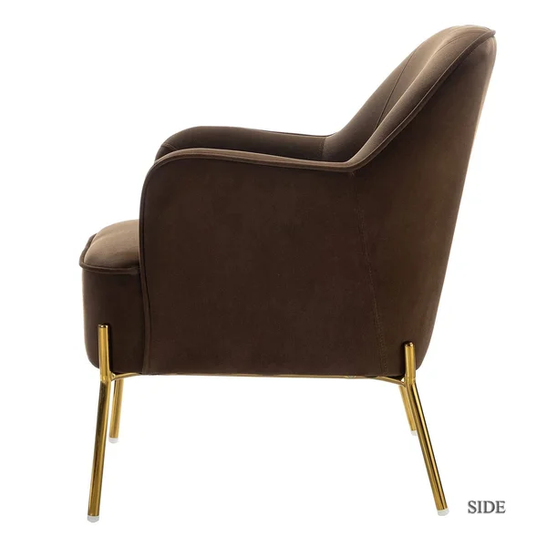 Jayden Creation Nora Blue Gold Legs Accent Chair (Set of 2)