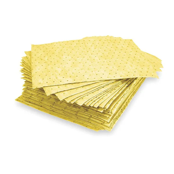 Oil-Dri L90834 Absorbent Pad, chem/hazmat, yellow, pk100