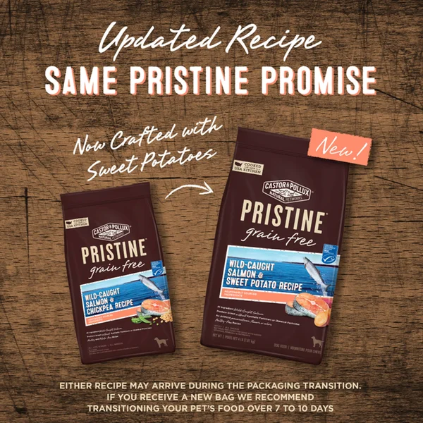 Castor & Pollux Pristine Grain-Free Wild-Caught Salmon & Chickpea Recipe Dry Dog Food, 18-lb