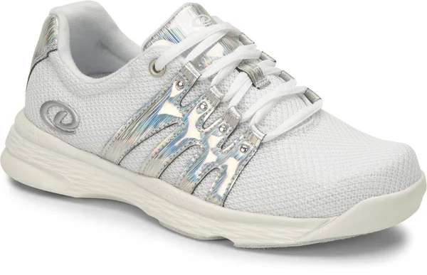 Dexter Womens Kathy White Silver Bowling Shoes 10