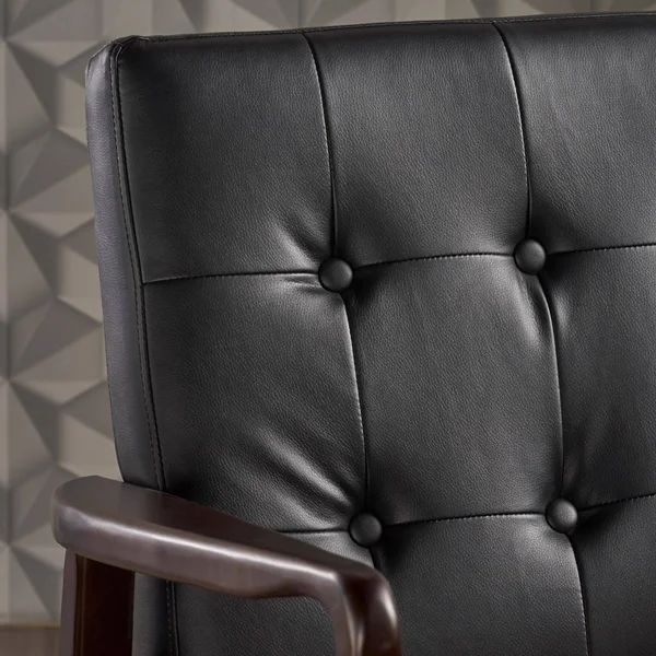 31.50x22 Black and Brown Contemporary Tufted Club Chair