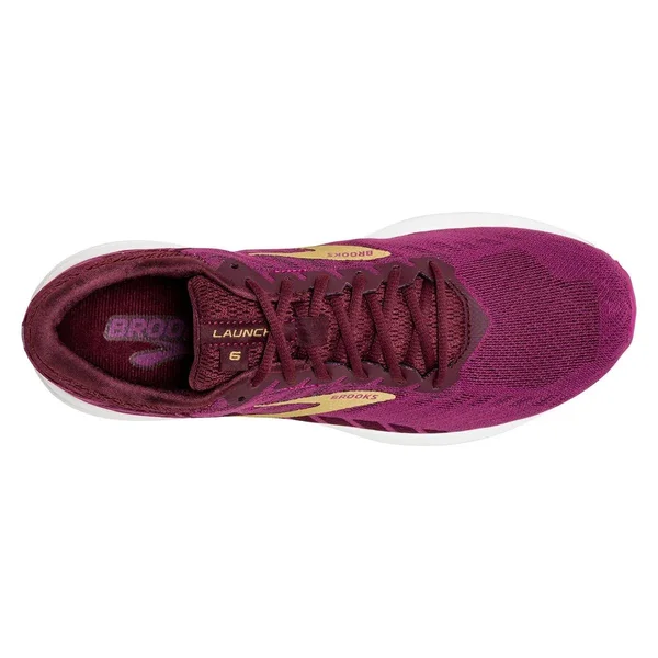 Brooks Launch 6 Running Shoe - Women's Aster/Fig/Gold - 7.5