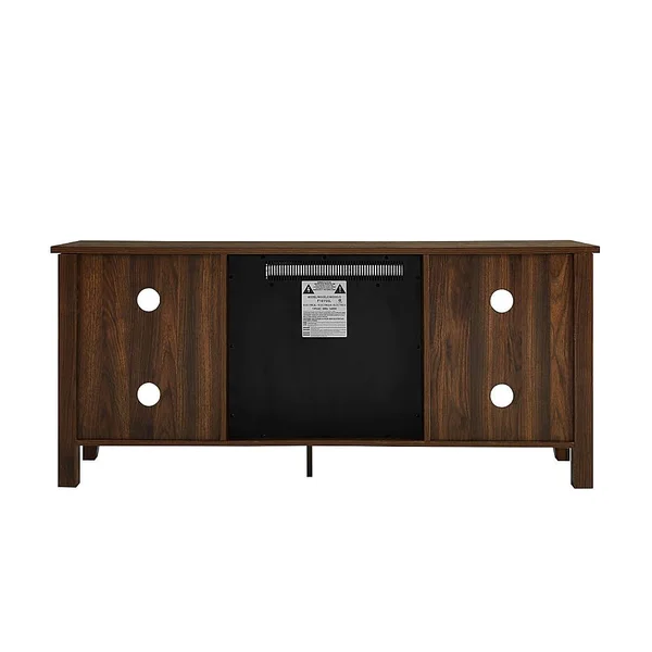 Walker Edison - Classic 58x22 Fireplace TV Stand for TVs Up to 65x22 - Dark Walnut