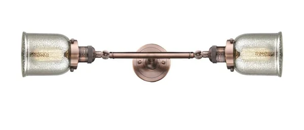 Innovations Lighting Small Bell 2 Light Bath Vanity Light 208 SN G52 (Brushed Satin Nickel)
