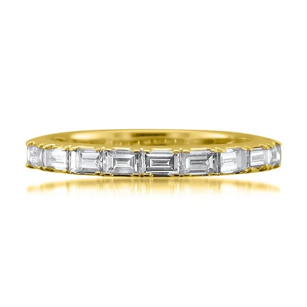 Montebello Jewelry Montebello 14K Gold 1/2ct TDW Baguette-Cut White Diamond Wedding Band 9.5