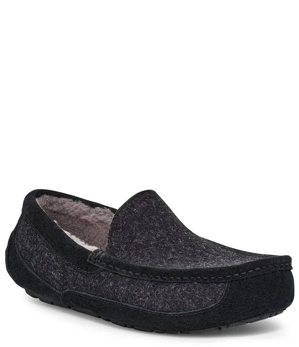 Ugg Men's Ascot Wool, Black TNL Size: 13 M