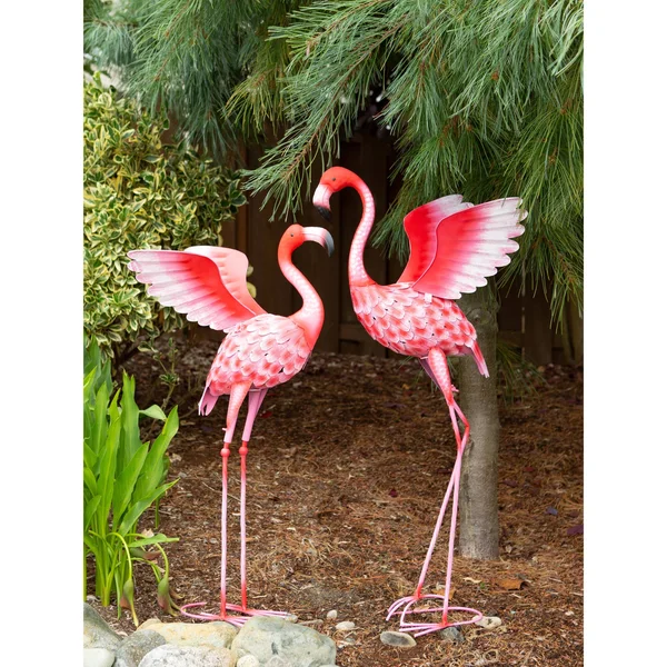 Zingz & Thingz Flying Flamingo Metal Decor - Pink