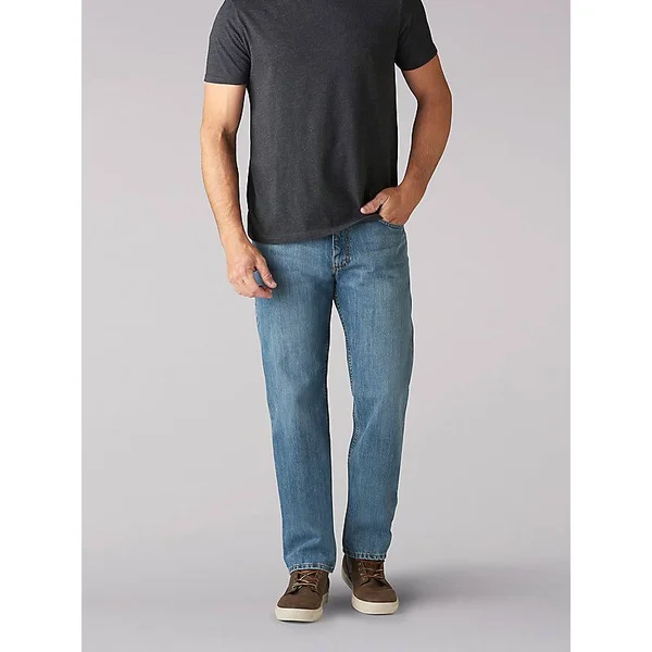 Men's Lee Regular Fit Straight Leg Jeans, Size: 36 x 32, Med Blue