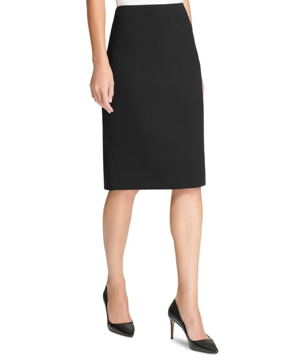 Dkny Midi Pencil Skirt - Black