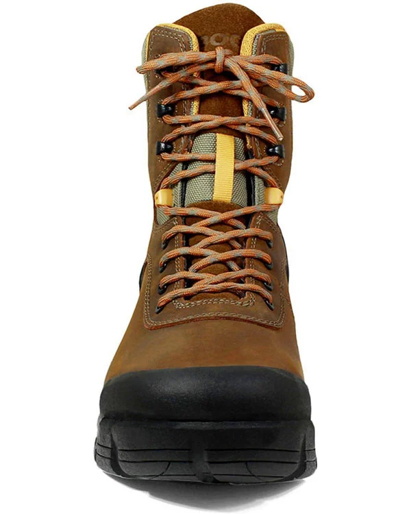 Bogs Men's Bedrock 8 in. Comp Toe Insulated Boot Brown Multi 7