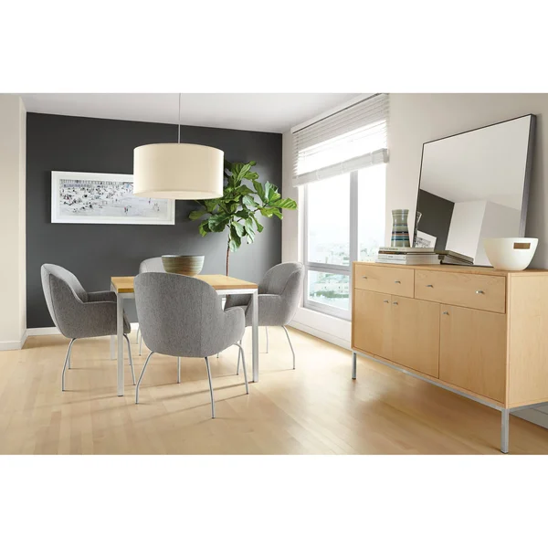 Room & Board, Modern Infinity Mirror 2D 36W 36H in Stainless Steel Silver