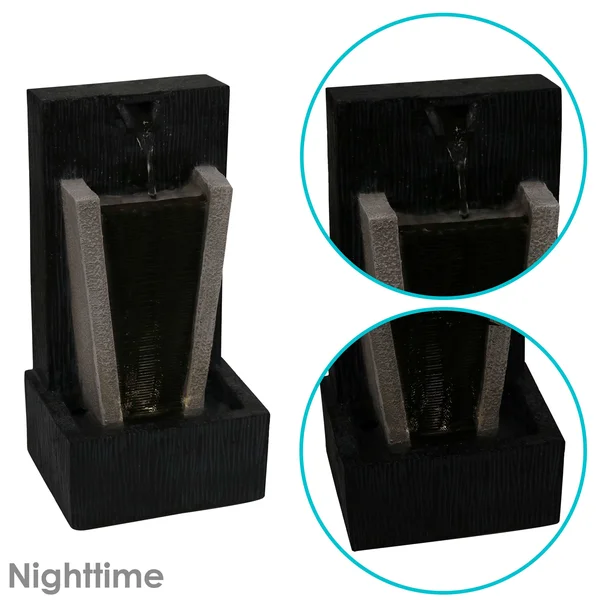 Sunnydaze Decor Gentle Virtue Indoor Tabletop Water Fountain with LED Light